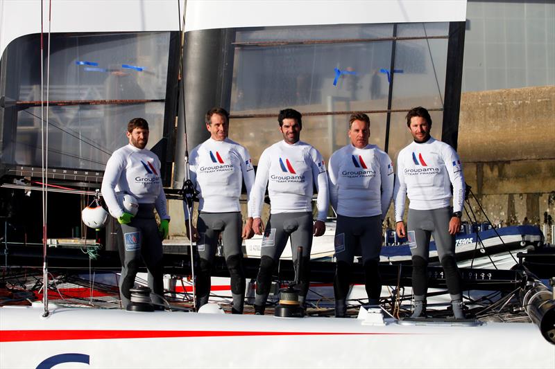 Groupama Team France (l-r) Devan Le Bihan, Hervé Cunningham, Thomas le Breton, Thierry Fouchier and Adam Minoprio photo copyright Didier Ravon taken at  and featuring the AC45 class