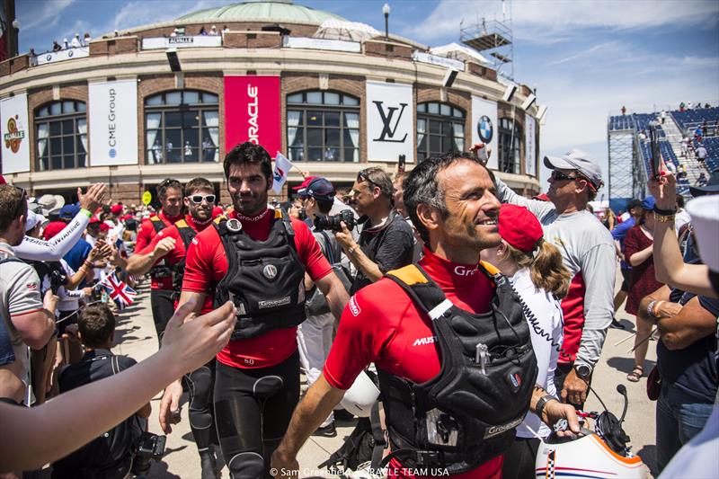 Louis Vuitton America's Cup World Series Chicago day 1 photo copyright Sam Greenfield taken at  and featuring the AC45 class