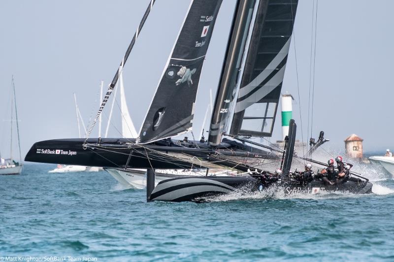 SoftBank Team Japan at Louis Vuitton America's Cup World Series Chicago photo copyright Matt Knighton / SoftBank Team Japan taken at  and featuring the AC45 class