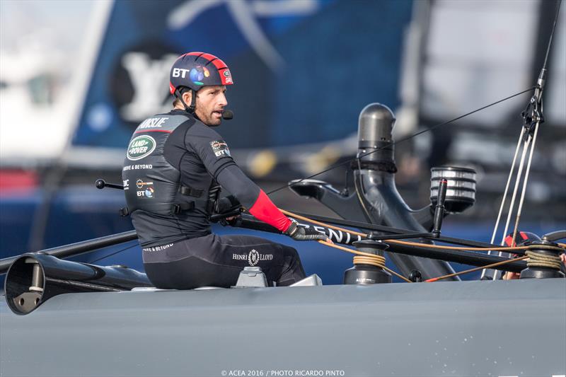 Sir Ben Ainslie on Louis Vuitton America's Cup World Series Fukuoka day 1 - photo © Ricardo Pinto / ACEA 2016