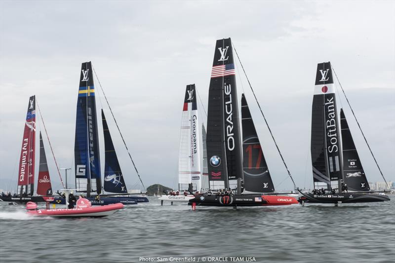 Louis Vuitton America's Cup World Series Fukuoka day 1 - photo © Sam Greenfield / ORACLE TEAM USA