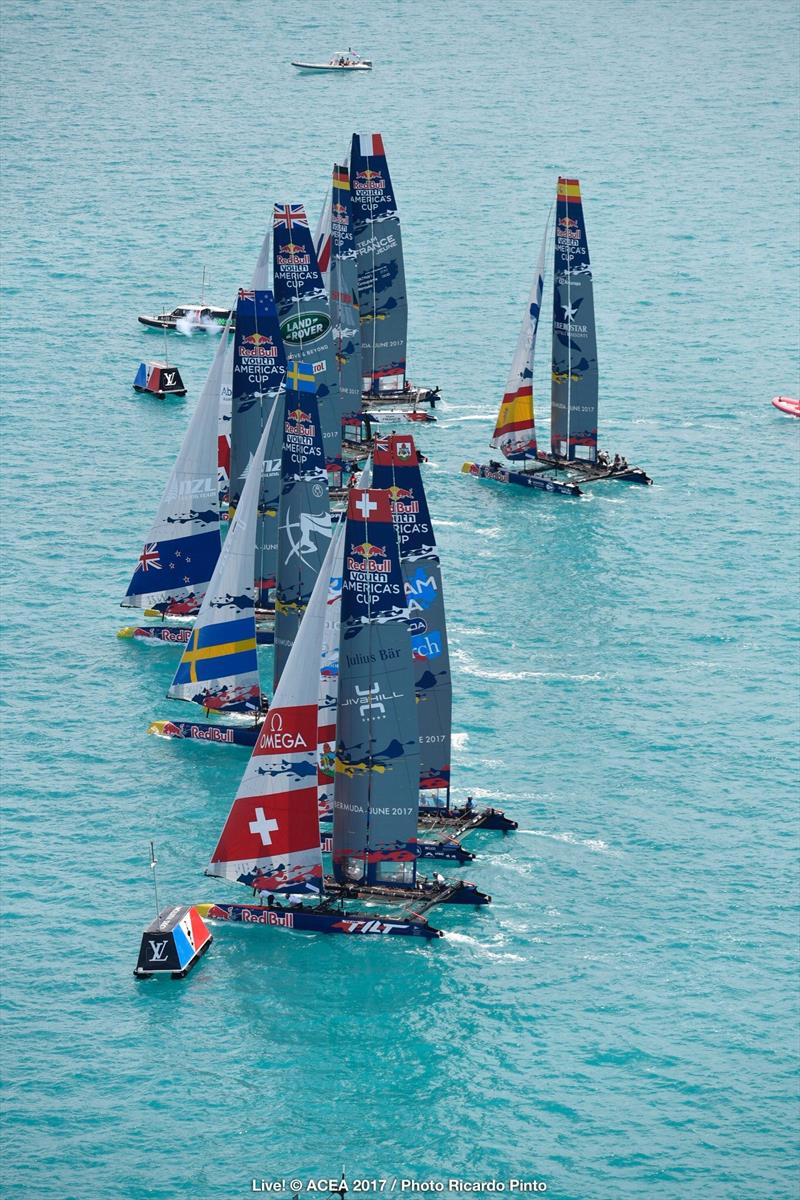 2017 Red Bull Youth America's Cup day 1 photo copyright ACEA 2017 / Ricardo Pinto taken at  and featuring the AC45 class