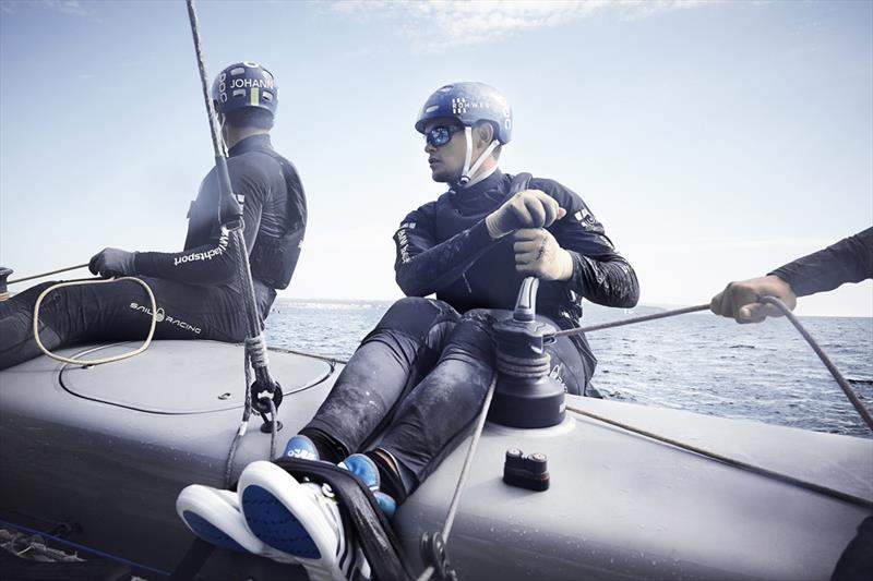 Phillip Kasüske on board SVB Team Germany in the Red Bull Youth America's Cup photo copyright Felix Diemer / www.felix-diemer-photography.com taken at  and featuring the AC45 class