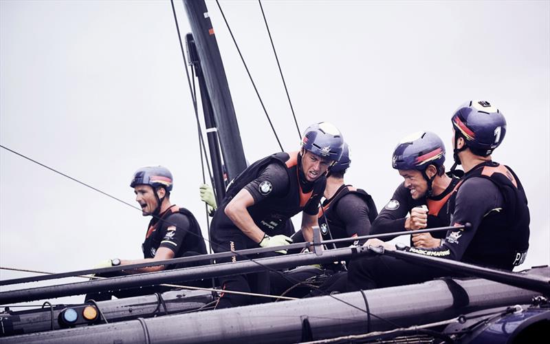 Phillip Kasüske grinding hard on board SVB Team Germany in the Red Bull Youth America's Cup - photo © Felix Diemer / www.felix-diemer-photography.com