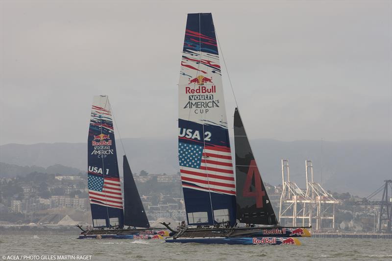 The Red Bull Youth America's Cup teams get out sailing in their AC45s  - photo © Gilles Martin-Raget / ACEA
