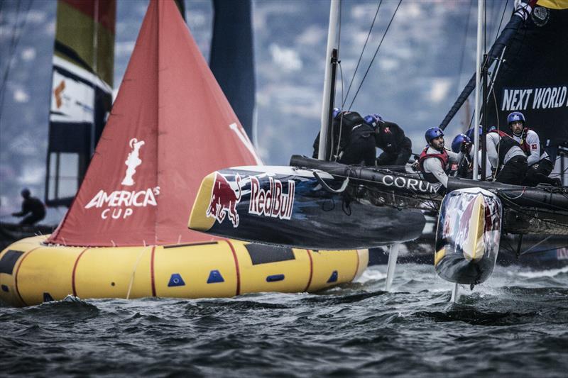 Red Bull Youth America's Cup day 1 photo copyright Balazs Gardi / Red Bull Sailing Newsroom taken at  and featuring the AC45 class