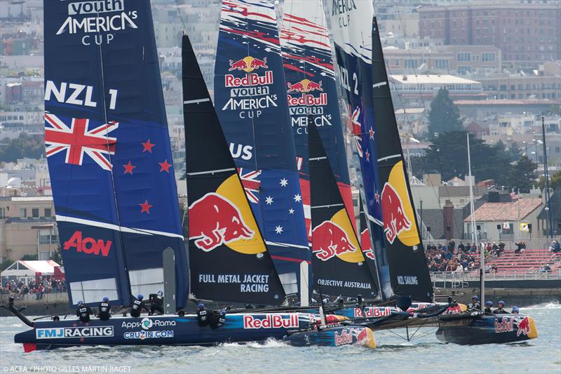 Red Bull Youth America's Cup day 1 photo copyright Gilles Martin-Raget / ACEA taken at  and featuring the AC45 class