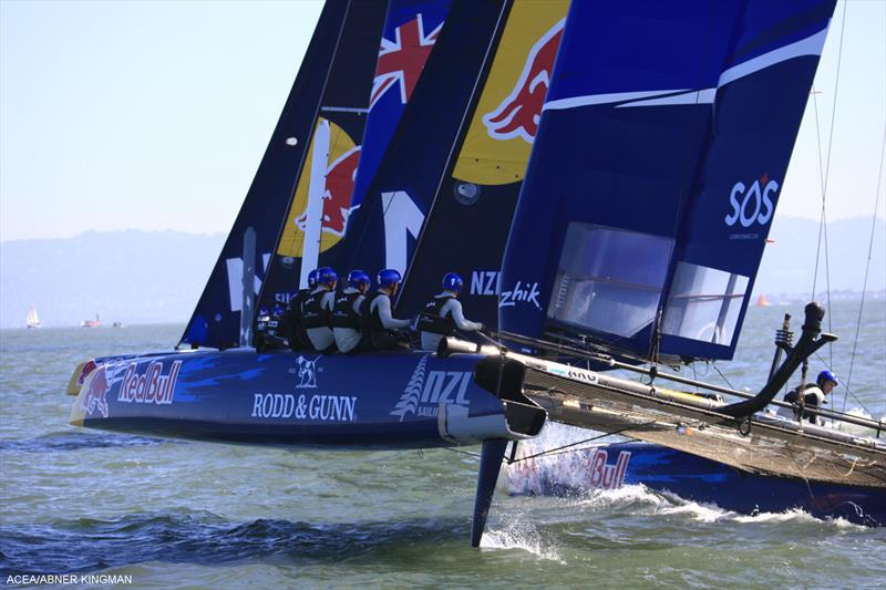 NZL Sailing Team with ETNZ win the Red Bull Youth America's Cup photo copyright Abner Kingman / ACEA taken at  and featuring the AC45 class