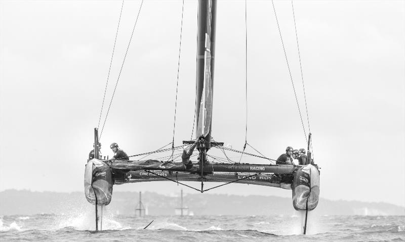 Land Rover BAR T1 training on the Solent photo copyright Harry KH / Land Rover BAR taken at  and featuring the AC45 class