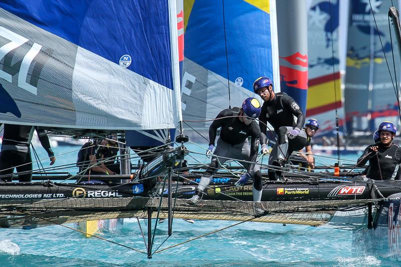 KZ Furlers were used across the fleet of AC45's for the Youth America's Cup in Bermuda photo copyright Richard Gladwell / Sail-World.com taken at Royal Bermuda Yacht Club and featuring the AC45 class