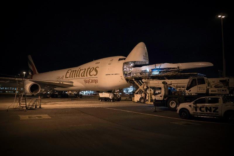 Emirates Team New Zealand flies out  for Bermuda photo copyright Hamish Hooper / Emirates Team New Zealand taken at  and featuring the AC50 class