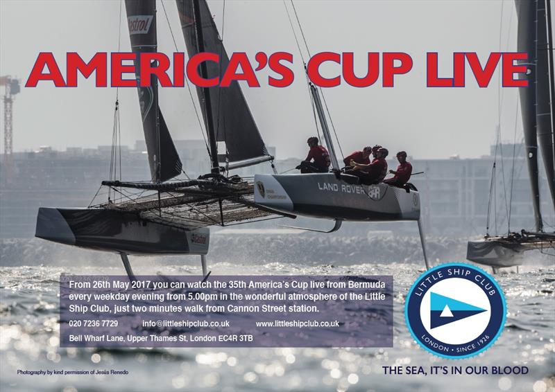 Watch the America's Cup live at the Little Ship Club photo copyright Jesus Renedo taken at Little Ship Club and featuring the AC50 class