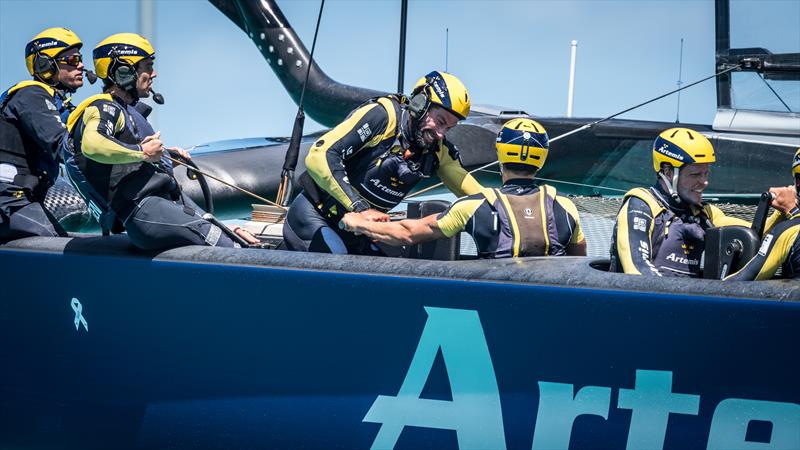 Determination aboard Artemis Racing - photo © Ricardo Pinto / ACEA