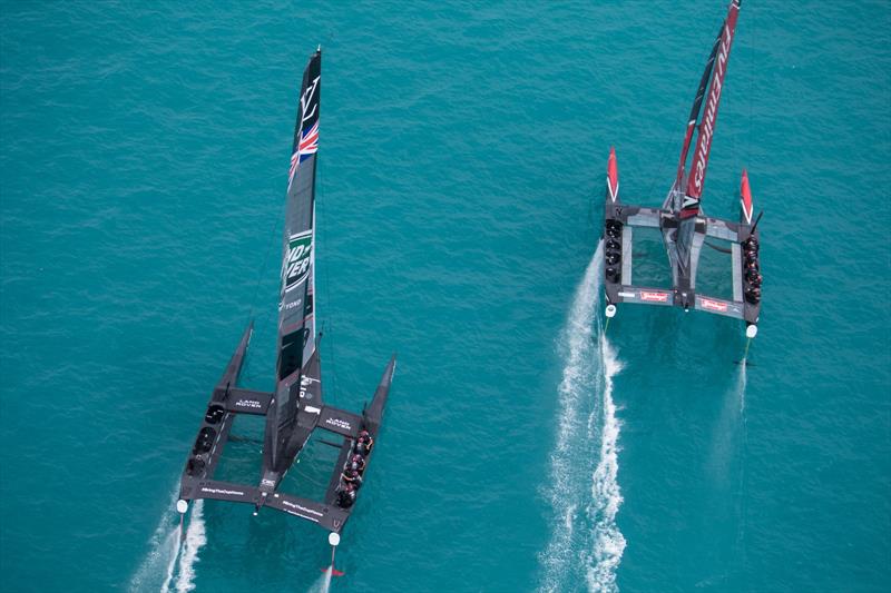 Emirates Team New Zealand beat Land Rover BAR on day 6 of the 35th America's Cup - photo © ACEA 2017 / Gilles Martin-Raget