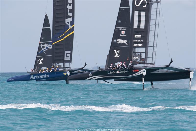 Artemis Racing beat SoftBank Team Japan on day 7 at the 35th America's Cup - photo © ACEA 2017 / Gilles Martin-Raget