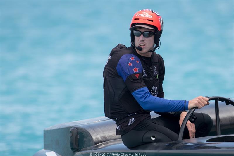 Emirates Team New Zealand helmsan Peter Burling on day 7 at the 35th America's Cup - photo © ACEA 2017 / Gilles Martin-Raget