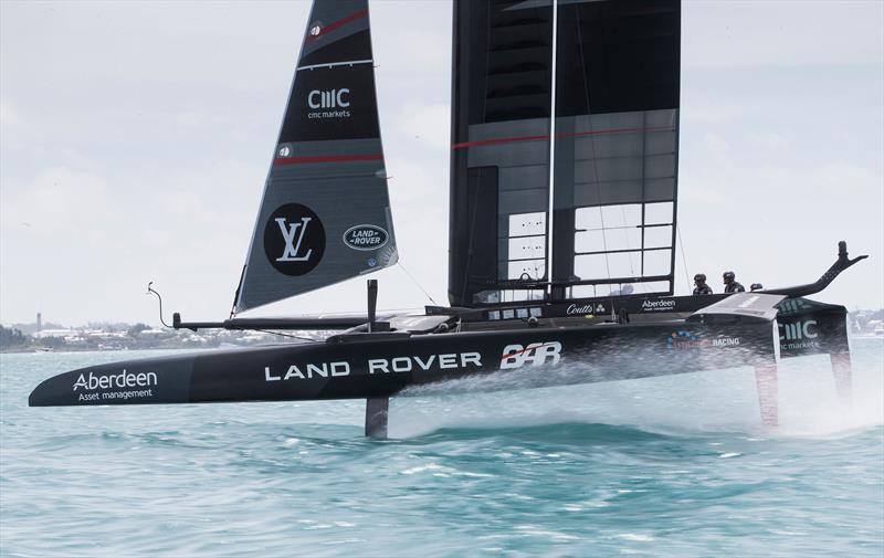 Land Rover BAR on the second day of the Louis Vuitton America's Cup Challenger Playoffs photo copyright Lloyd Images taken at  and featuring the AC50 class