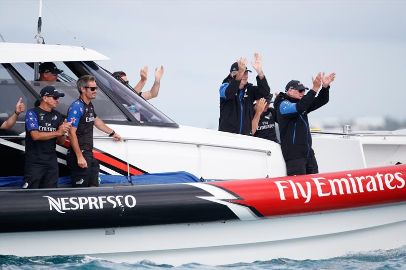 Emirates Team New Zealand win the Louis Vuitton America's Cup Challenger Playoffs - photo © Richard Hodder / ETNZ