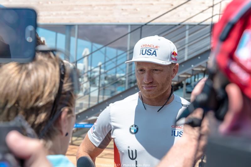 ORACLE TEAM USA's Jimmy Spithill set for the 35th America's Cup match photo copyright ACEA 2017 / Ricardo Pinto taken at  and featuring the AC50 class