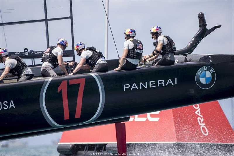 ORACLE TEAM USA on day 1 of the 35th America's Cup Match photo copyright ACEA 2017 / Sander van der Borch taken at  and featuring the AC50 class