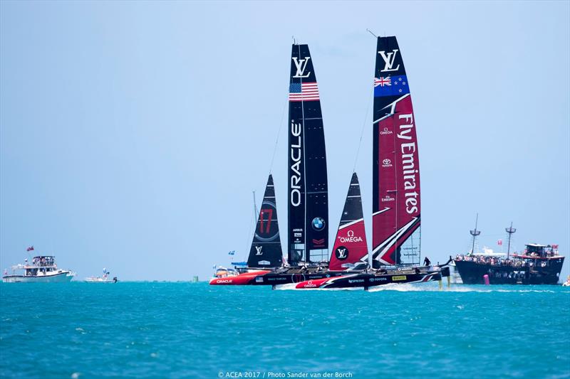 Emirates Team New Zealand dominate again on day 2 of the 35th America's Cup Match - photo © ACEA 2017 / Sander van der Borch