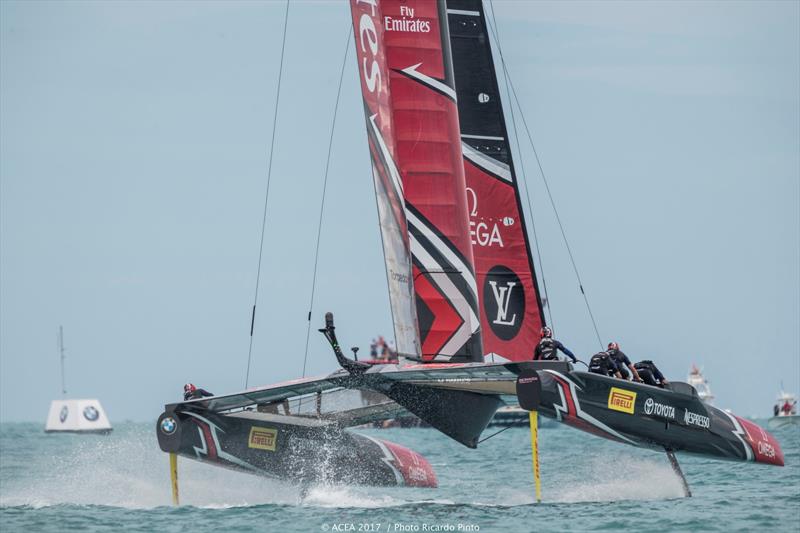 Emirates Team New Zealand on day 3 of the 35th America's Cup Match photo copyright ACEA 2017 / Ricardo Pinto taken at  and featuring the AC50 class
