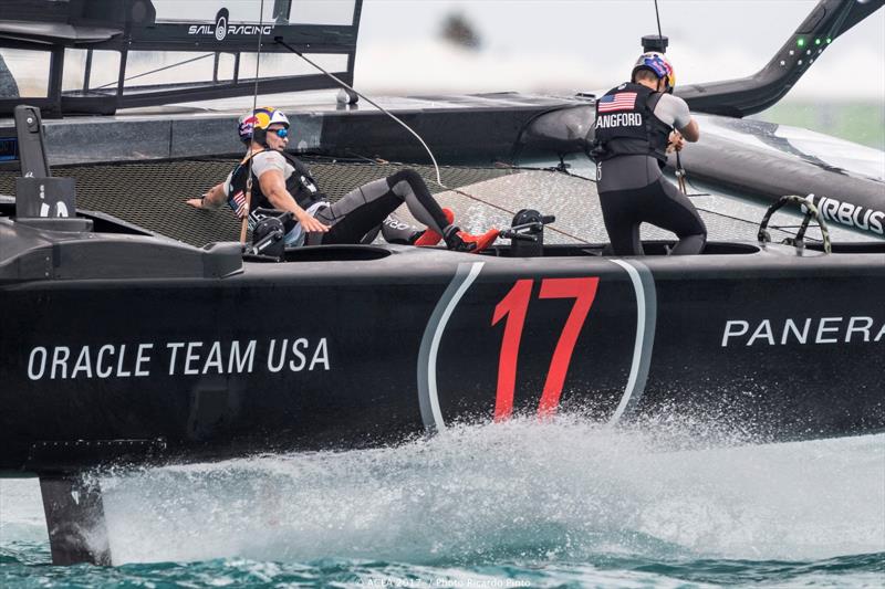 ORACLE TEAM USA on day 3 of the 35th America's Cup Match photo copyright ACEA 2017 / Ricardo Pinto taken at  and featuring the AC50 class