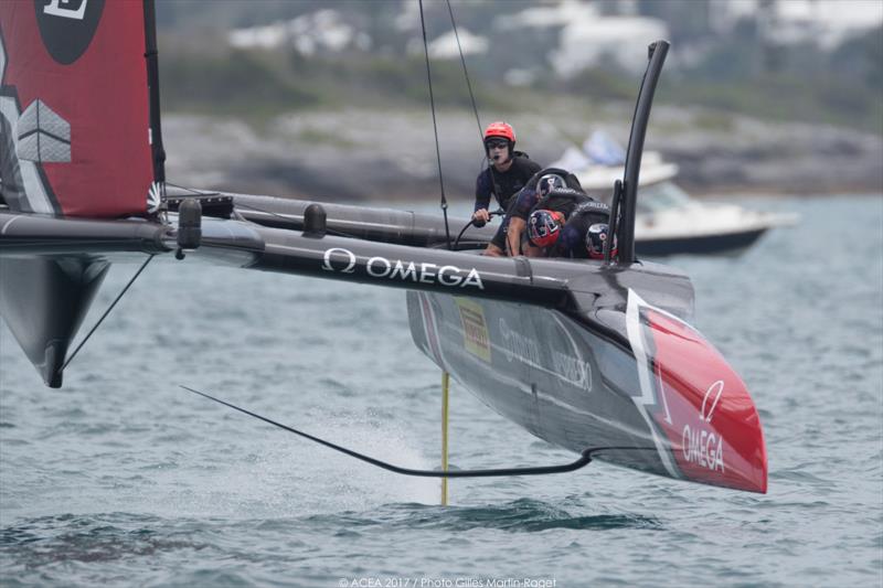Emirates Team New Zealand on day 3 of the 35th America's Cup Match photo copyright ACEA 2017 / Gilles Martin-Raget taken at  and featuring the AC50 class