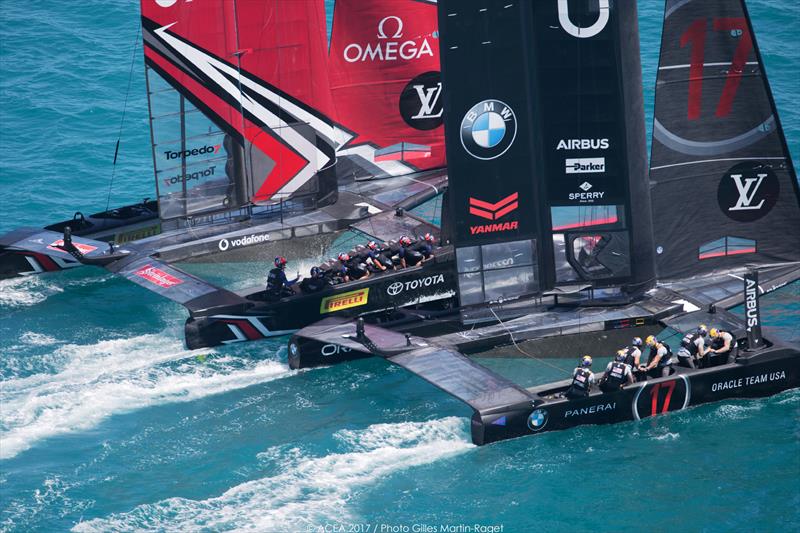 Emirates Team New Zealand on match point after day 4 of the 35th America's Cup Match - photo © ACEA 2017 / Gilles Martin-Raget