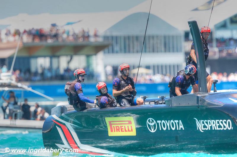 Emirates Team New Zealand on match point after day 4 of the 35th America's Cup Match photo copyright ACEA 2017 / Gilles Martin-Raget taken at  and featuring the AC50 class