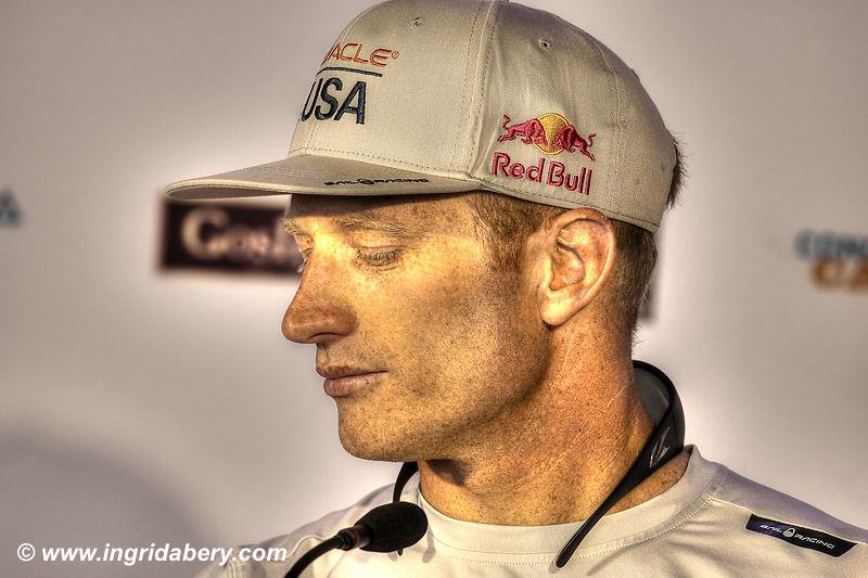 Jimmy Spithill in the press conference as Emirates Team New Zealand move to match point after day 4 of the 35th America's Cup Match - photo © Ingrid Abery / www.ingridabery.com