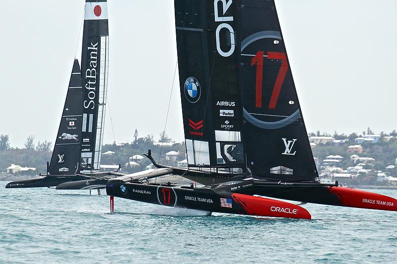 Oracle Team USA turned around Softbank Team Japan to win - Race 7 - Round Robin 2, Day 6 - 35th America's Cup - Bermuda June 1, 2017 - photo © Richard Gladwell