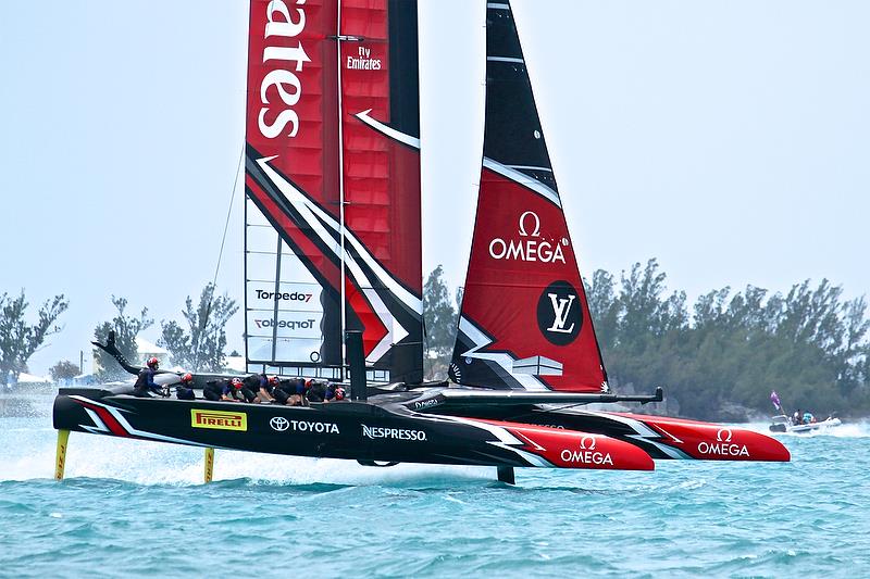 Emirates Team New Zealand - Leg 1, Round Robin 2, Day 7 - 35th America's Cup - Bermuda June 2, 2017 photo copyright Richard Gladwell taken at  and featuring the AC50 class
