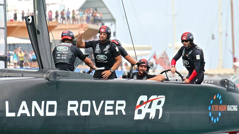 Ben Ainslie after Land Rover BAR's win in race 13 - Round Robin2, America's Cup Qualifier - Day 8, June 3, 2017 (ADT) photo copyright Richard Gladwell taken at  and featuring the AC50 class