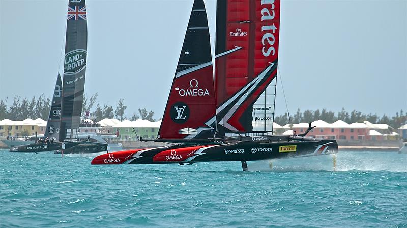 Land Rover BAR - Leads on Leg 5 - Race-5 - Semi-Finals, Day 11 - 35th America's Cup - Bermuda June 6, 2017 photo copyright Richard Gladwell taken at  and featuring the AC50 class
