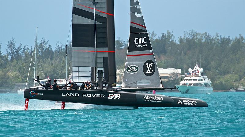 Land Rover BAR - prestart - Semi-Finals, Day 11 - 35th America's Cup - Bermuda June 6, 2017 photo copyright Richard Gladwell taken at  and featuring the AC50 class