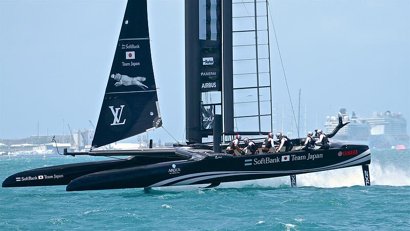 Softbank Team Japan - Leg 4- Semi-Finals, America's Cup Playoffs- Day 13, June 9, 2017 (ADT) photo copyright Richard Gladwell taken at  and featuring the AC50 class