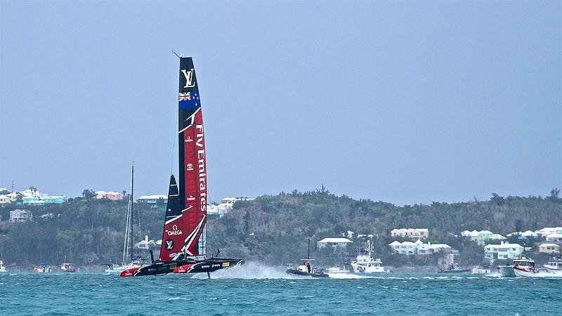 Emirates Team New Zealand - Challenger Final, Day 1 - Race 2 - 35th America's Cup - Day 14 - Bermuda June 10, 2017 photo copyright Richard Gladwell taken at  and featuring the AC50 class