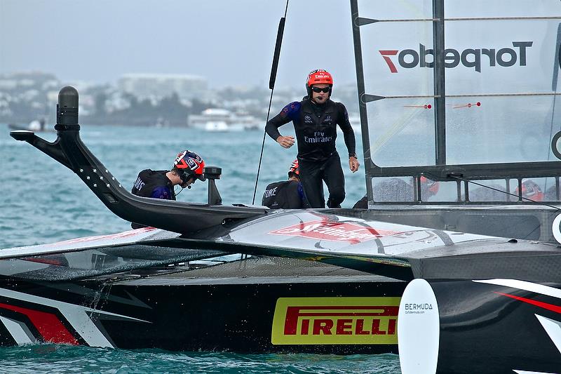 Finish - Race 2 - Finals, America's Cup Playoffs- Day 14, June 10, 2017 (ADT) photo copyright Richard Gladwell taken at  and featuring the AC50 class