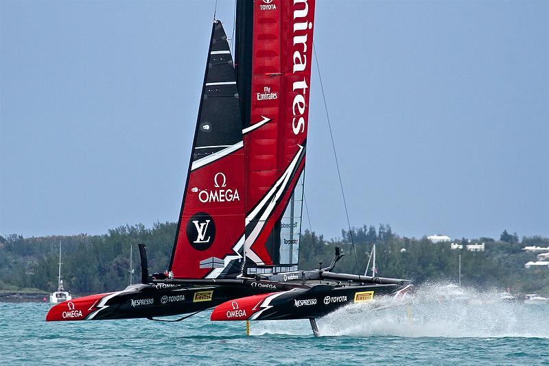 Emirates Team New Zealand - end of Leg 4, Race 5 -Challenger Final, Day 2 - 35th America's Cup - Day 15 - Bermuda June 11, 2017 photo copyright Richard Gladwell taken at  and featuring the AC50 class