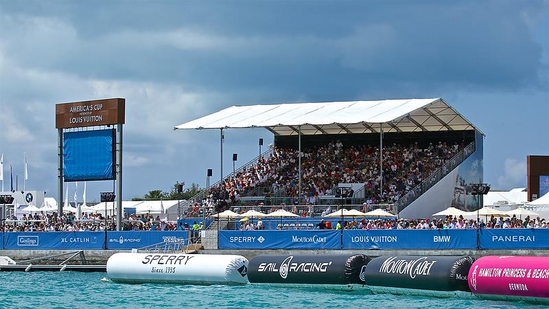 Tickets were a sell-out with a capacity crowd of 7,000 ticketed seats and 10,000 fans in total - America's Cup 35th Match - Match Day1 - Regatta Day 17, June 17, 2017 (ADT) - photo © Richard Gladwell