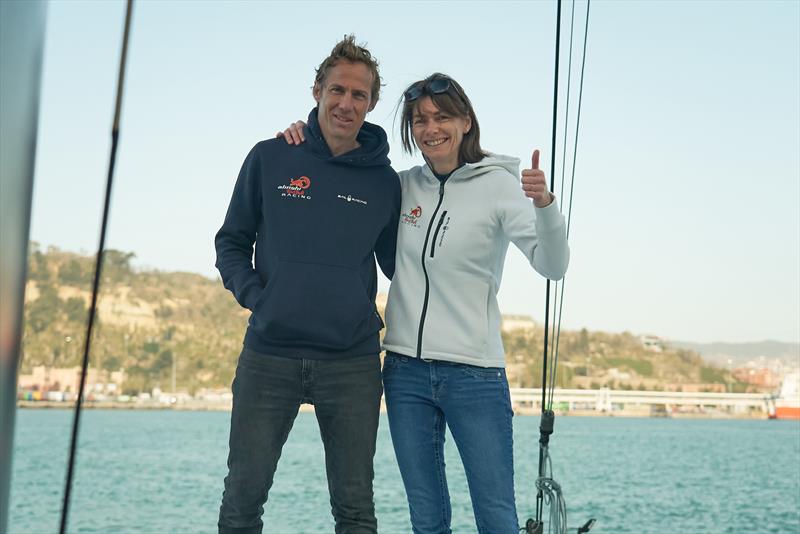 Matias Butler (Head Coach) and Coraline Jonet (Project Manager) look after Swiss interests in the Youth and Women's America's Cups photo copyright Alinghi Red Bull Racing taken at  and featuring the AC50 class