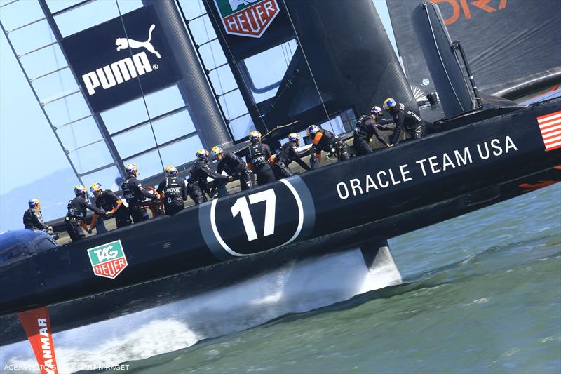 ORACLE TEAM USA win 34th America's Cup race 17 photo copyright Gilles Martin-Raget / ACEA taken at  and featuring the AC72 class