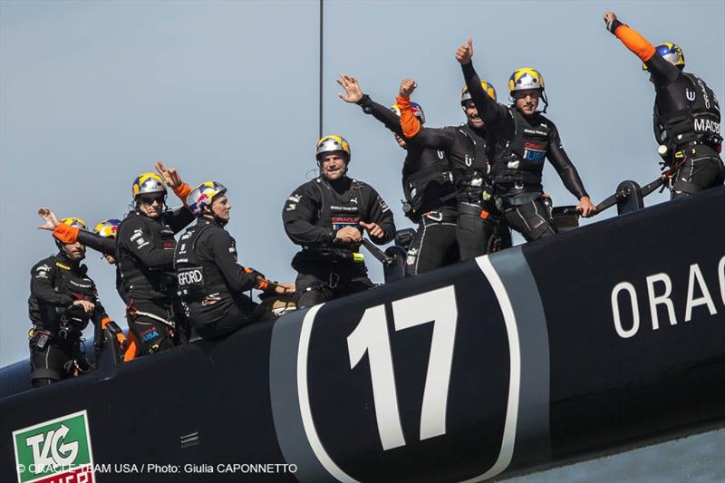 ORACLE TEAM USA win races 17 & 18 in the 34th America~s Cup - photo © Guilain Grenier / ORACLE TEAM USA