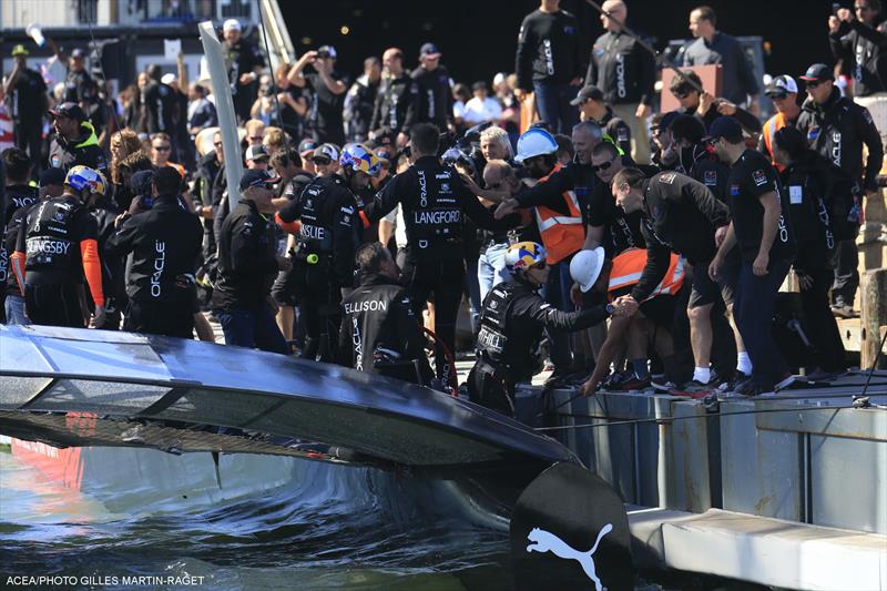 ORACLE TEAM USA win the 34th America's Cup photo copyright Gilles Martin-Raget / ACEA taken at  and featuring the AC72 class