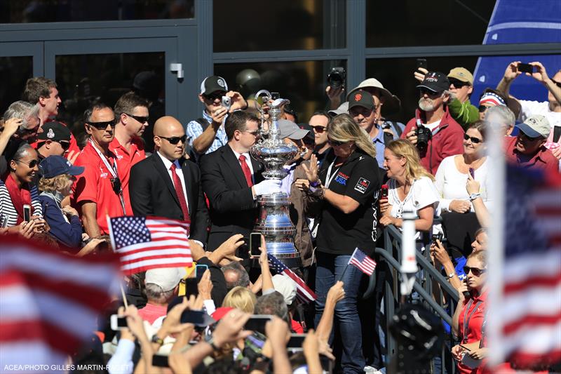 34th America's Cup presentation ceremony in San Francisco photo copyright Gilles Martin-Raget / ACEA taken at  and featuring the AC72 class