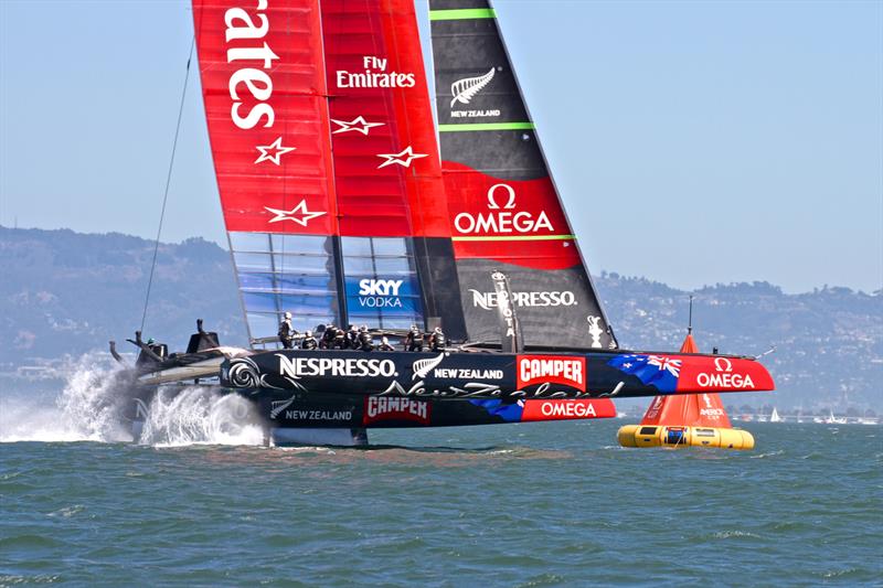 The `Foiling Dance` in the AC75 is expected to be similar to the routines and race mechanics the crews had to learn in the AC72 - photo © Richard Gladwell