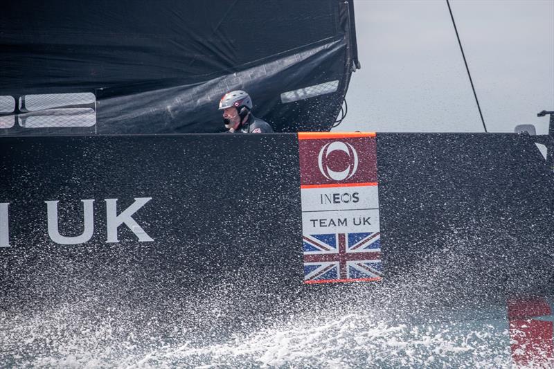 Sir Robin Knox-Johnston takes flight on Britannia - photo © C Gregory / INEOS TEAM UK