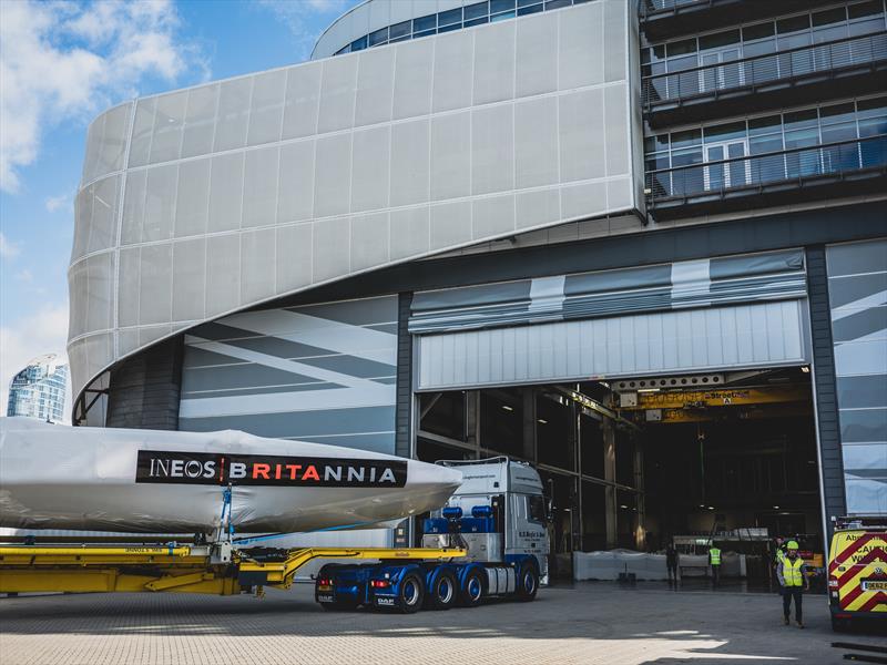 RB2 leaving the INEOS TEAM UK base in Portsmouth on Friday 26th September  - photo © Harry KH / INEOS TEAM UK