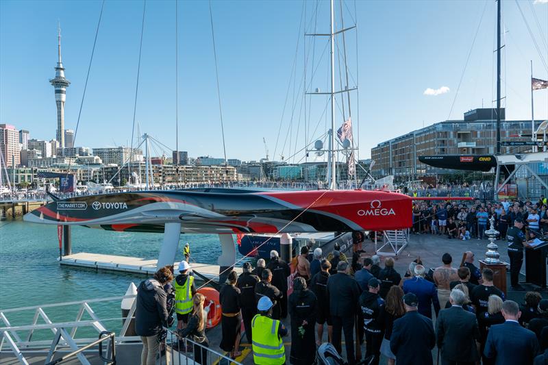 Emirates Team New Zealand reveal 'Te Rehutai' - their second generation AC75 photo copyright Emirates Team New Zealand taken at  and featuring the AC75 class